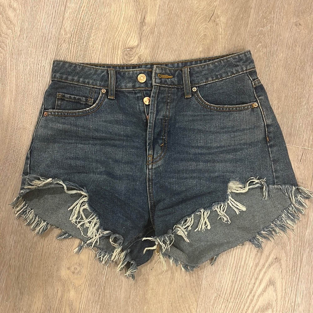 Distressed Jean shorts